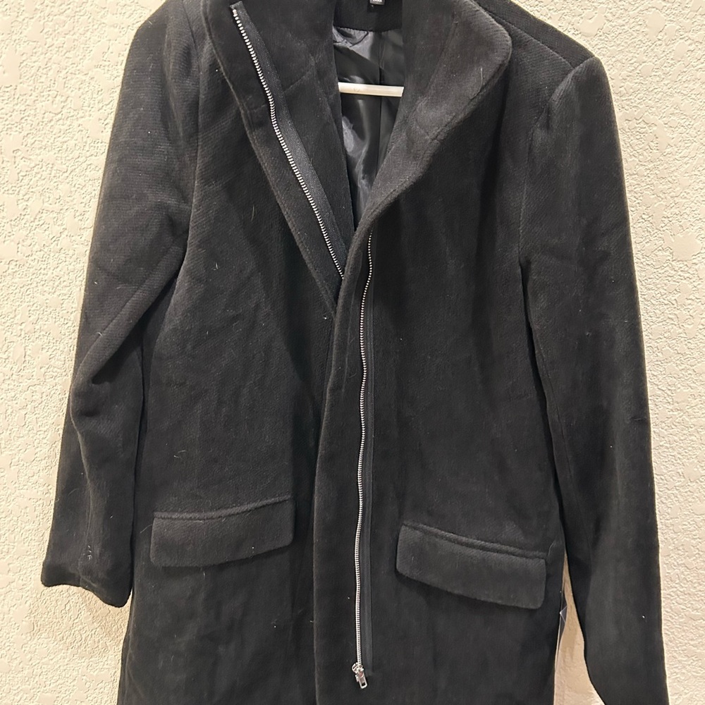 Lulu's Elegant Black Zip-Up Jacket